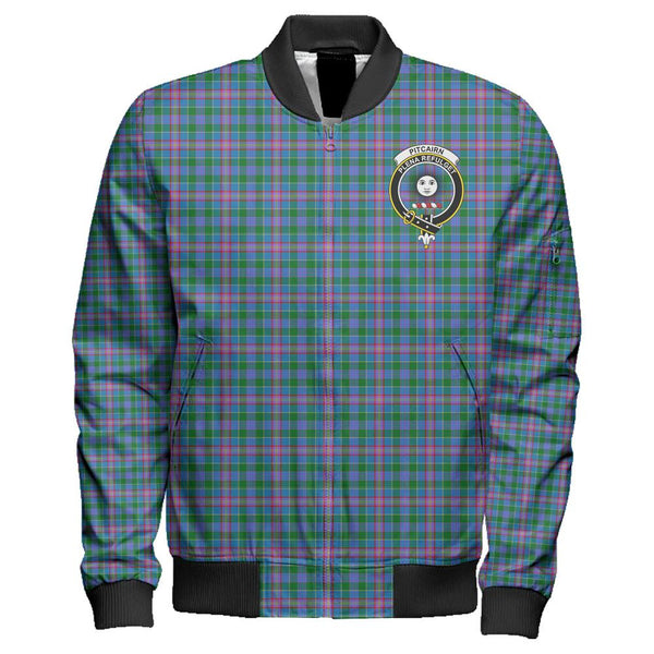 Pitcairn Hunting Tartan Classic Crest Zipper Bomber Jacket