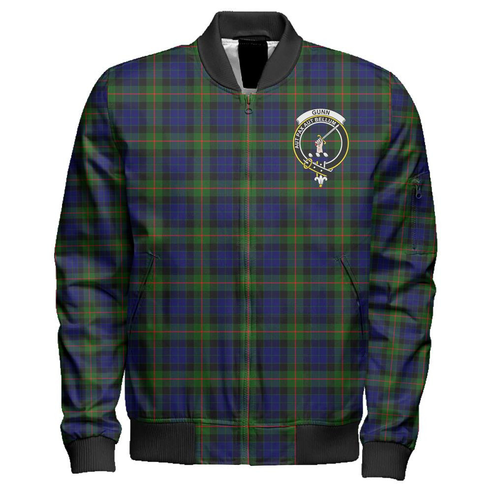 Gunn Modern Tartan Classic Crest Zipper Bomber Jacket