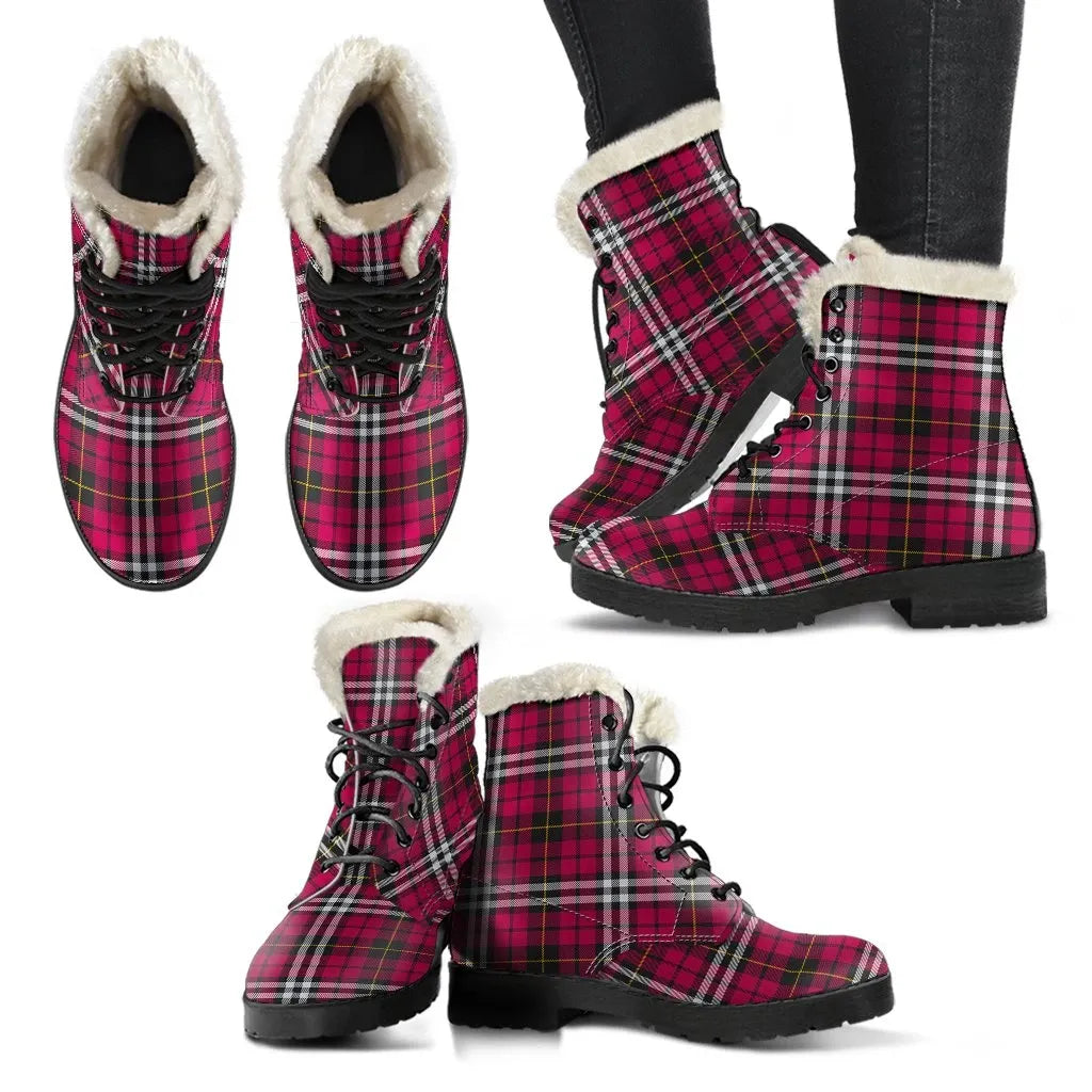 Little Tartan Classic Faux Fur Leather Boots