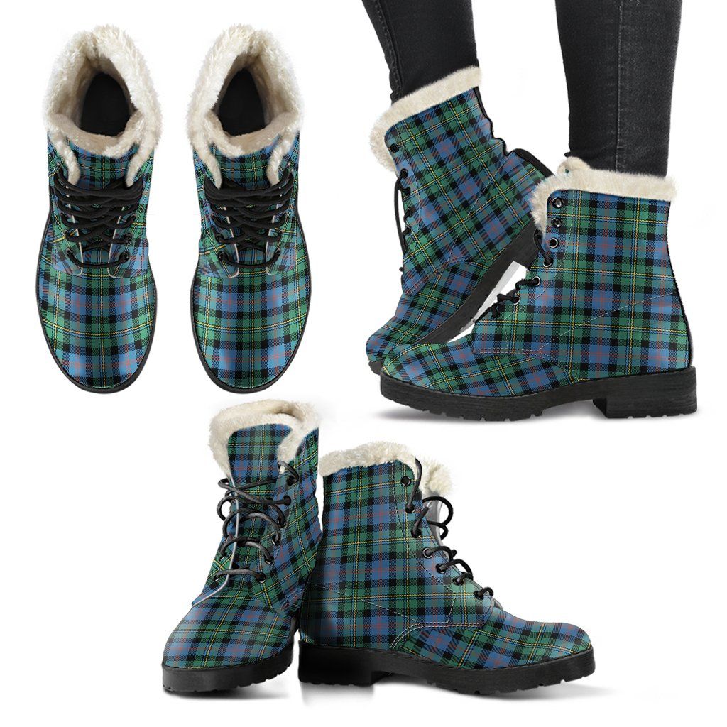 Malcolm Ancient Tartan Classic Faux Fur Leather Boots