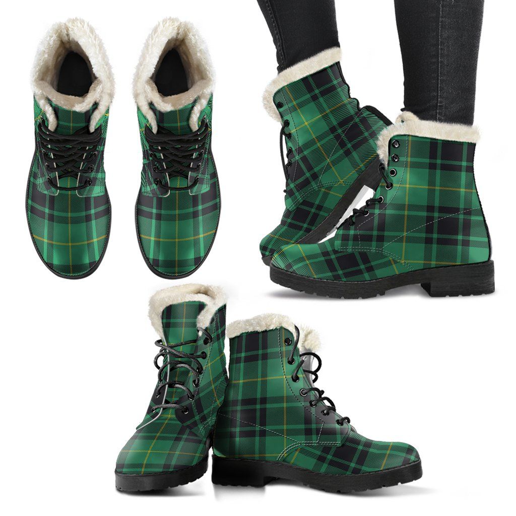 Macarthur Ancient Tartan Classic Faux Fur Leather Boots