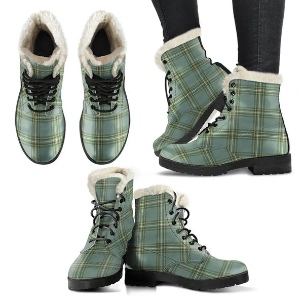 Kelly Dress Tartan Classic Faux Fur Leather Boots