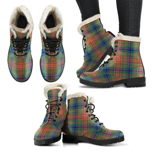 Wilson Ancient Tartan Classic Faux Fur Leather Boots