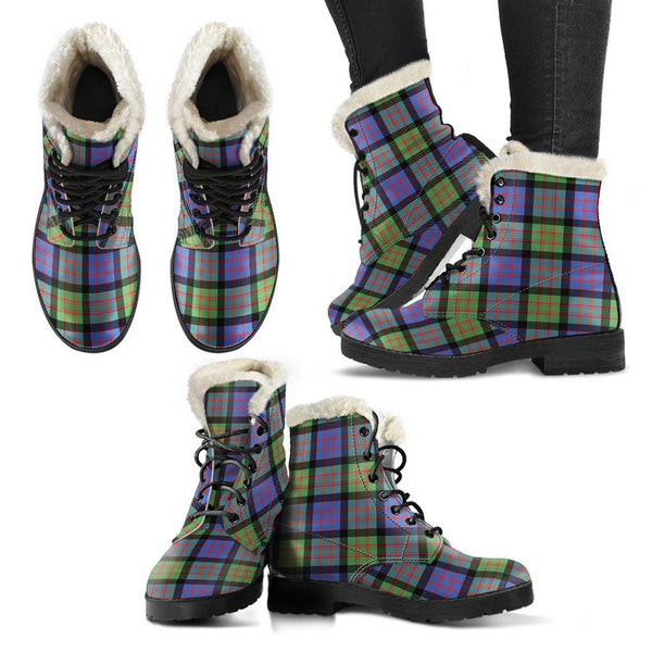 Macdonald Ancient Tartan Classic Faux Fur Leather Boots