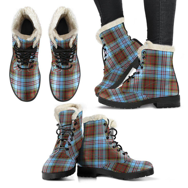 Anderson Ancient Tartan Classic Faux Fur Leather Boots