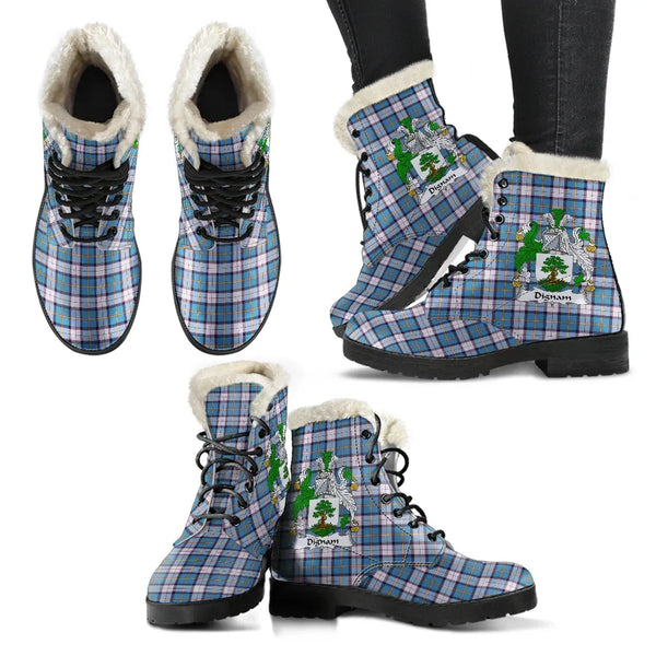 Dignan Tartan Classic Faux Fur Leather Boots