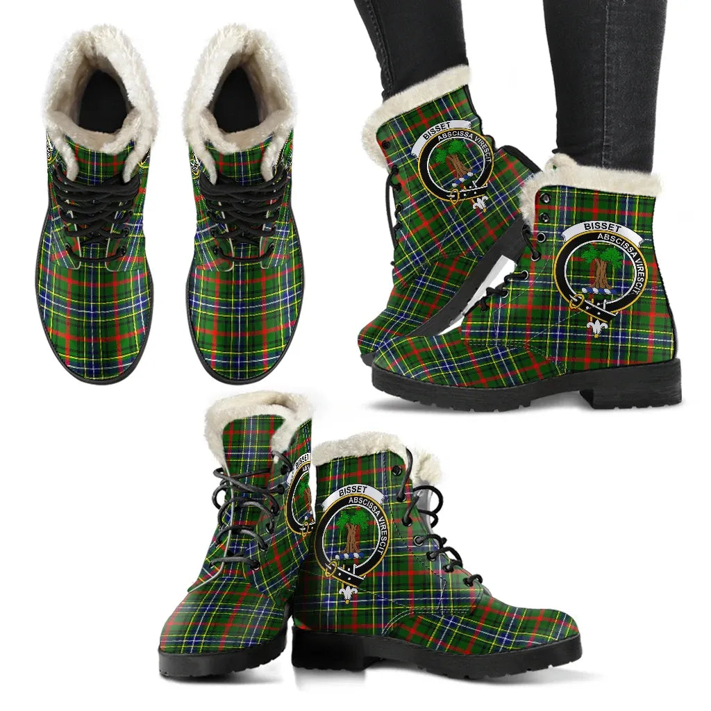 Bisset Tartan Classic Faux Fur Leather Boots