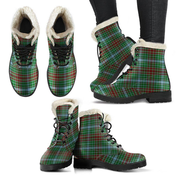 Gayre Tartan Classic Faux Fur Leather Boots