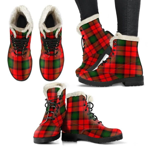 Kerr Modern Tartan Classic Faux Fur Leather Boots