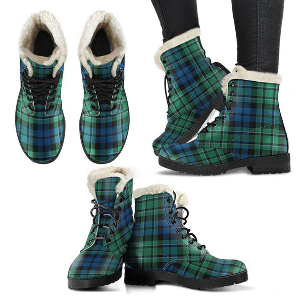 Maccallum Ancient Tartan Classic Faux Fur Leather Boots