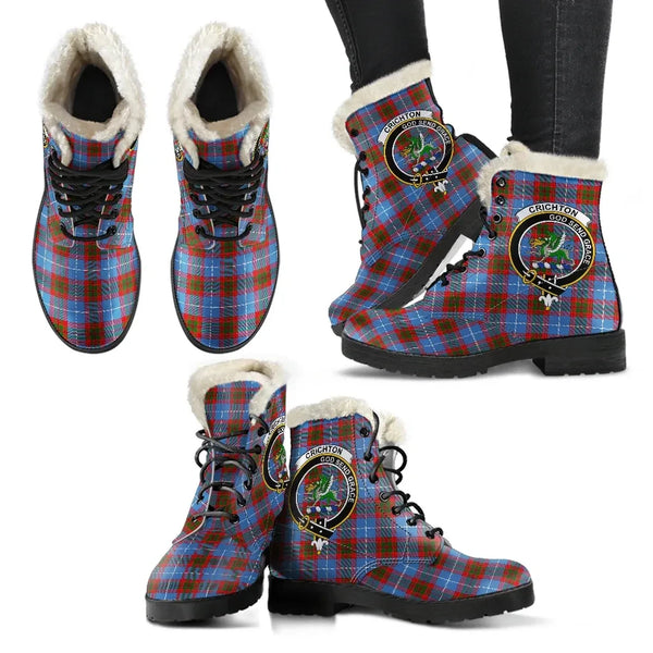 Crichton District Tartan Classic Faux Fur Leather Boots