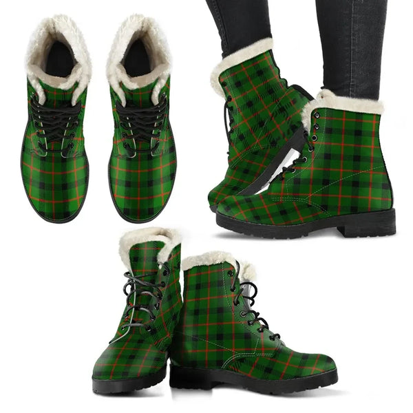 Kincaid Modern Tartan Classic Faux Fur Leather Boots