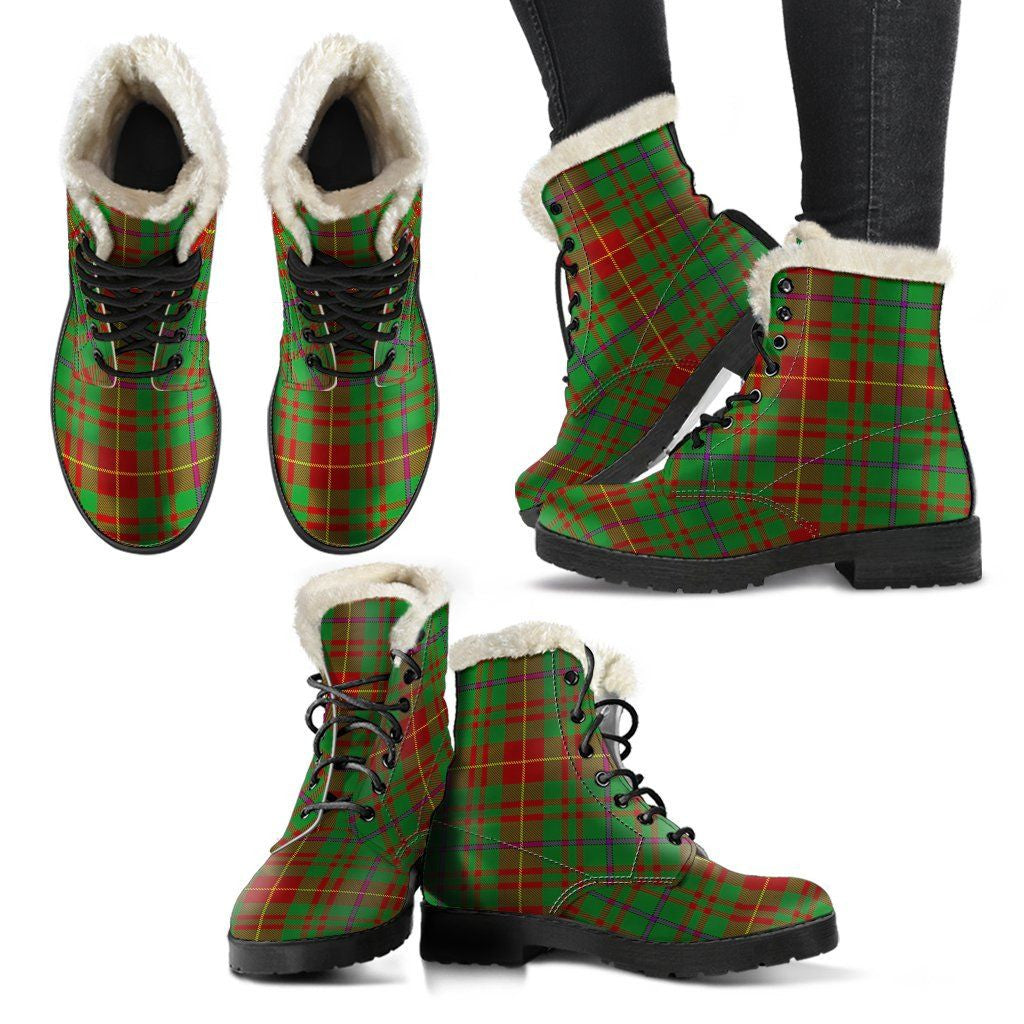 Fulton Tartan Classic Faux Fur Leather Boots