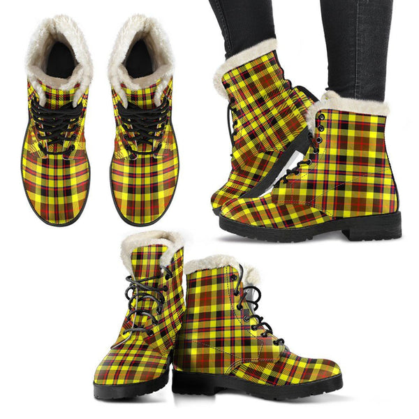 Jardine Tartan Classic Faux Fur Leather Boots