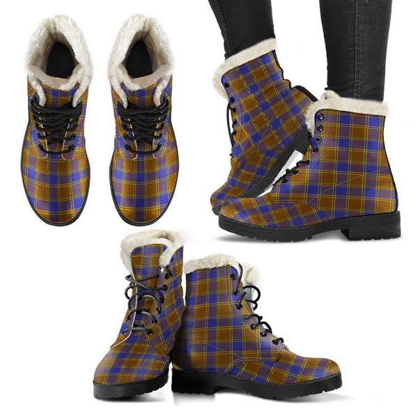 Balfour Modern Tartan Classic Faux Fur Leather Boots