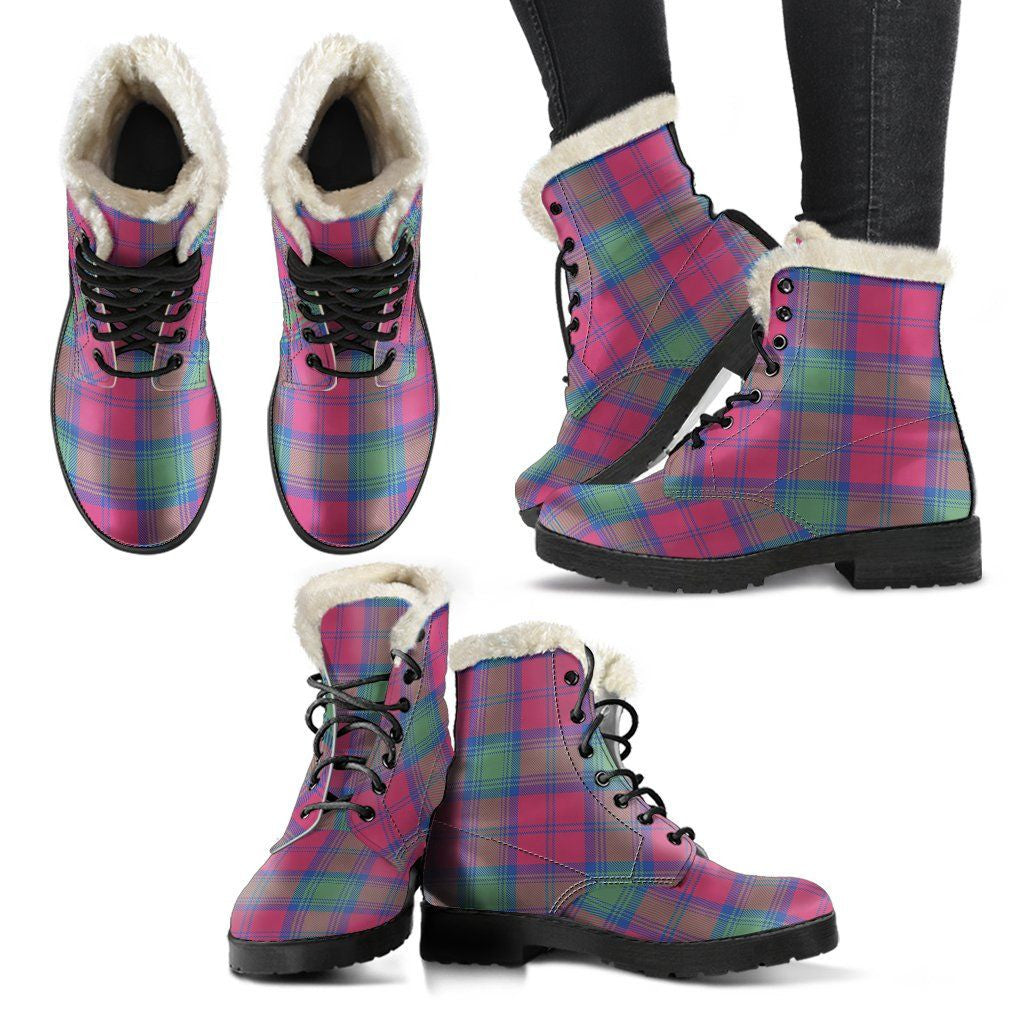 Lindsay Ancient Tartan Classic Faux Fur Leather Boots