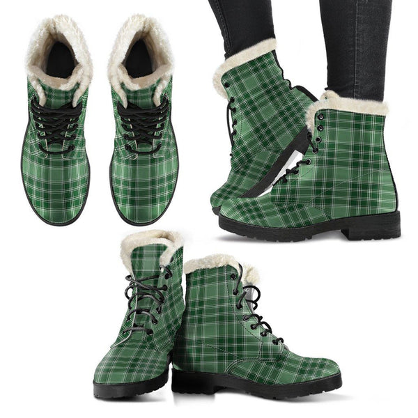 Macdonald Lord Of The Isles Hunting Tartan Classic Faux Fur Leather Boots