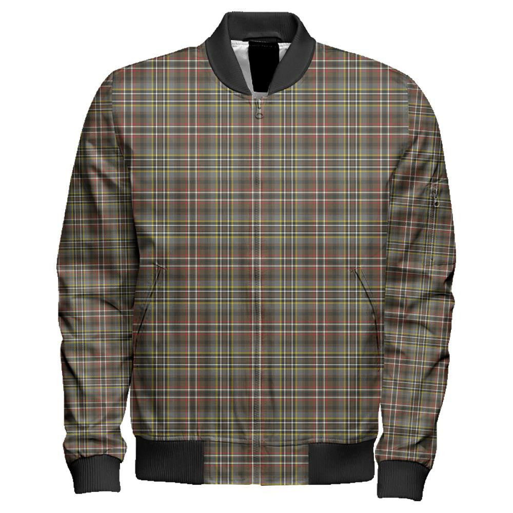 Scott Green Weathered Tartan Classic Zipper Bomber Jacket