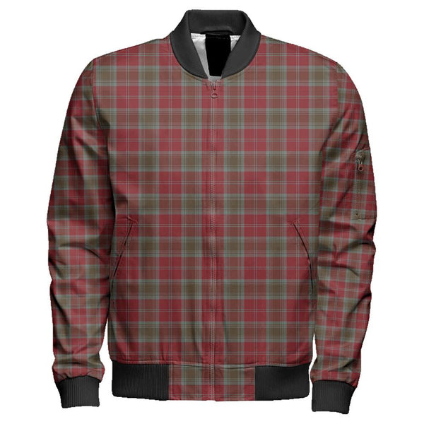 Lindsay Weathered Tartan Classic Zipper Bomber Jacket