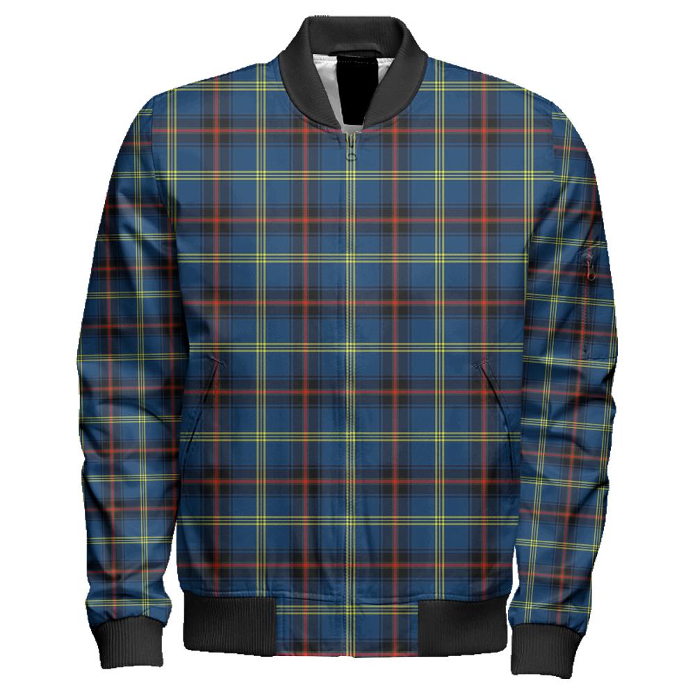 Grewar Tartan Classic Zipper Bomber Jacket