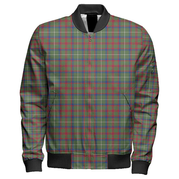 Shaw Green Modern Tartan Classic Zipper Bomber Jacket