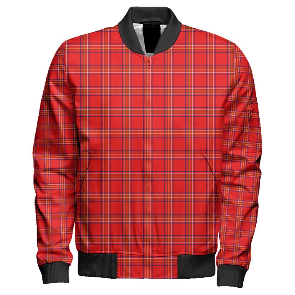 Burnett Modern Tartan Classic Zipper Bomber Jacket