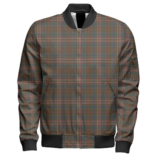 Kennedy Weathered Tartan Classic Zipper Bomber Jacket