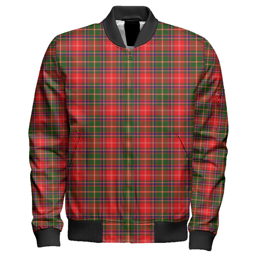 Somerville Modern Tartan Classic Zipper Bomber Jacket