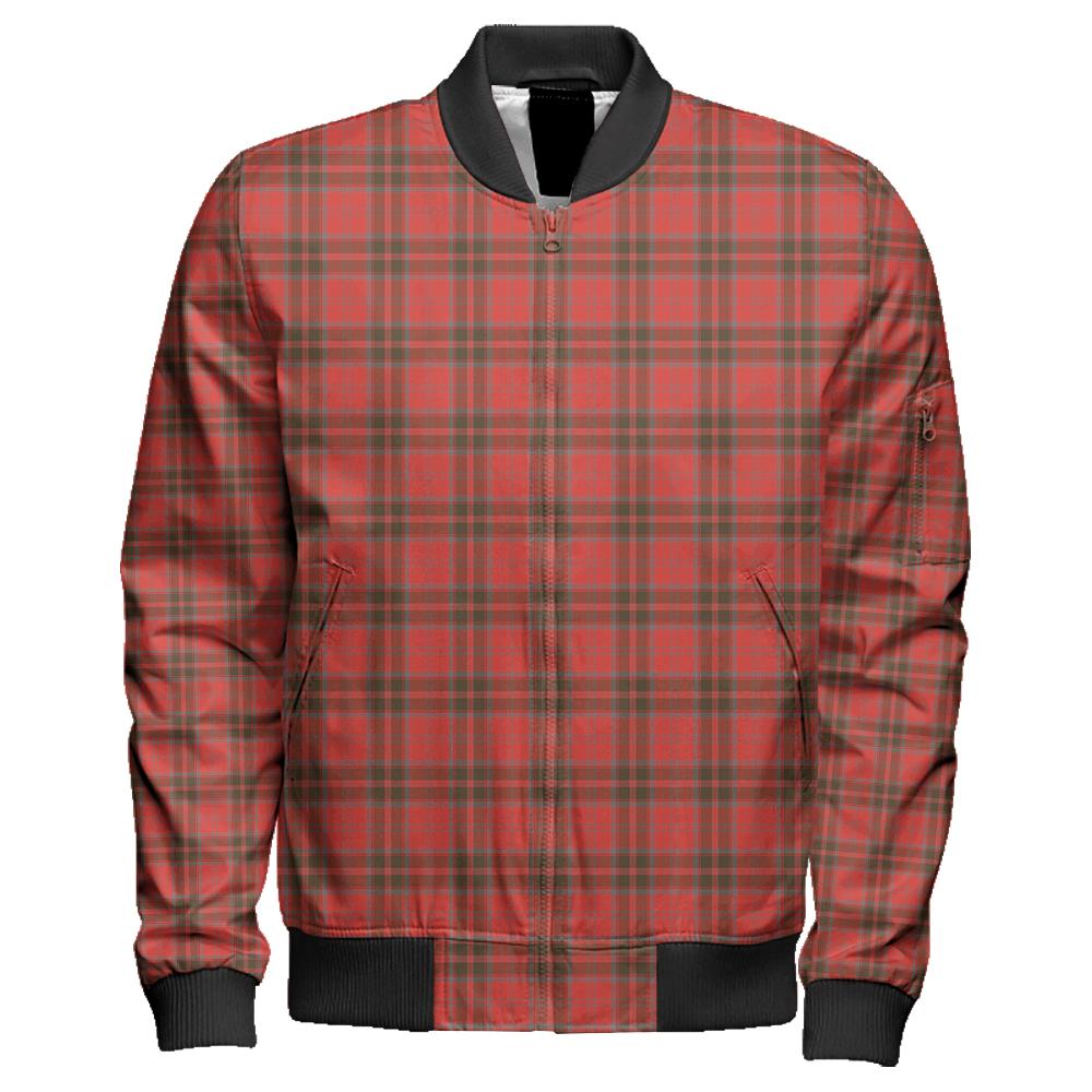 Grant Weathered Tartan Classic Zipper Bomber Jacket