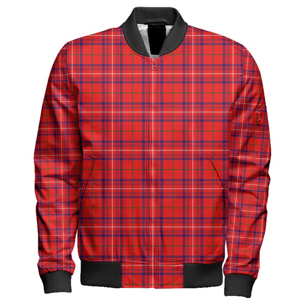 Rose Modern Tartan Classic Zipper Bomber Jacket