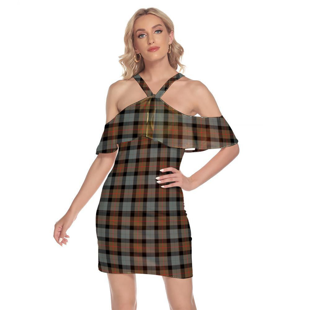 Gunn Weathered Tartan Classic Shoulder Cami Dress