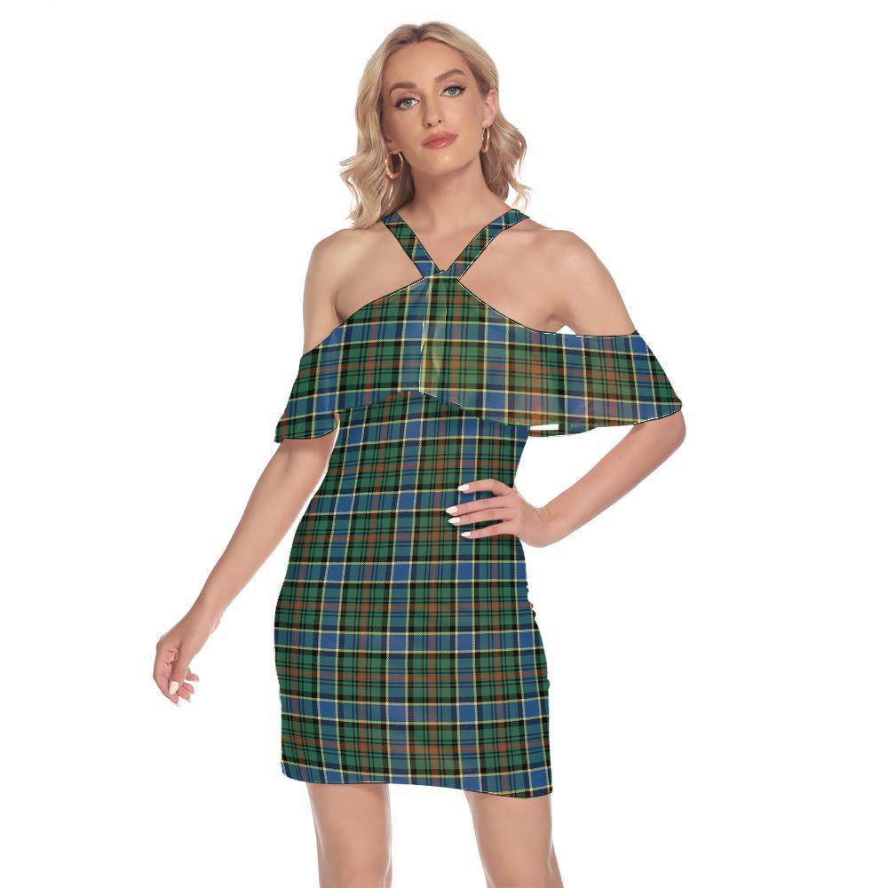 Ogilvie (Ogilvy) Hunting Ancient Tartan Classic Shoulder Cami Dress