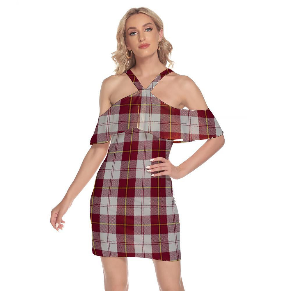 Cunningham Dress Burgundy (Dance) Tartan Classic Shoulder Cami Dress