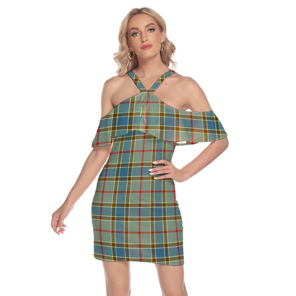 Balfour Blue Tartan Classic Shoulder Cami Dress