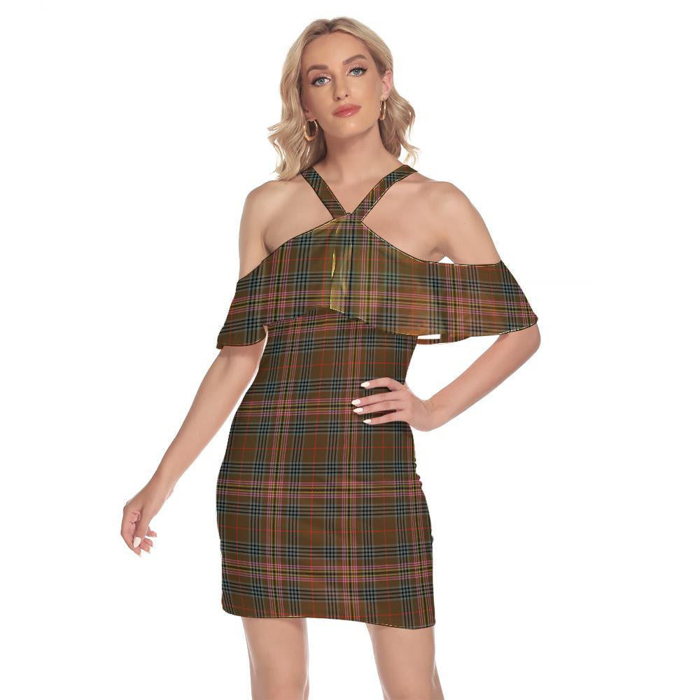 Kennedy Weathered Tartan Classic Shoulder Cami Dress