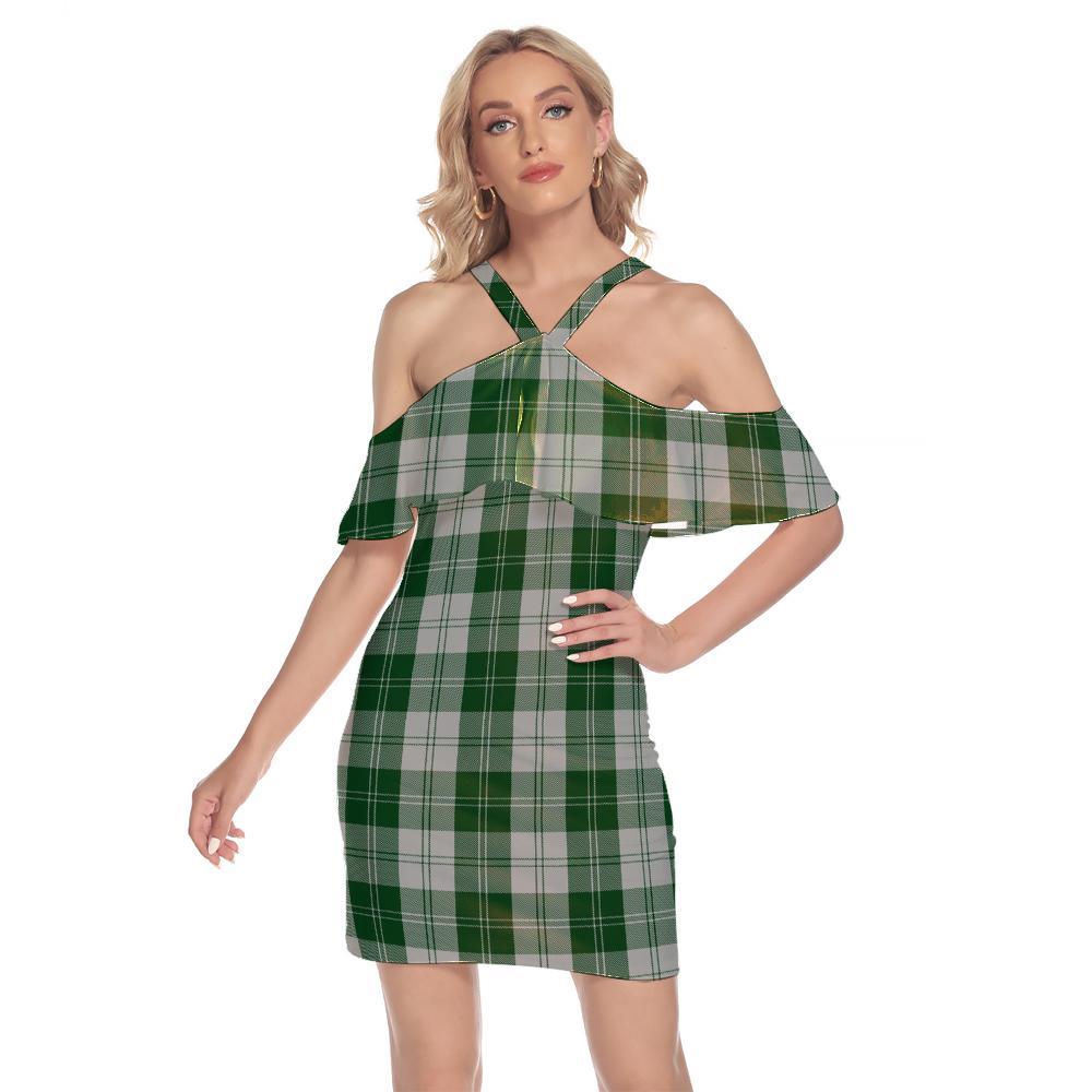 Erskine Green Tartan Classic Shoulder Cami Dress