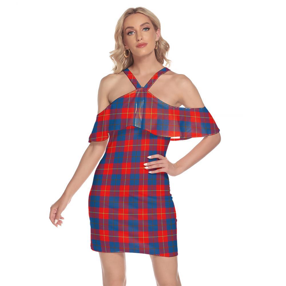 Galloway Red Tartan Classic Shoulder Cami Dress