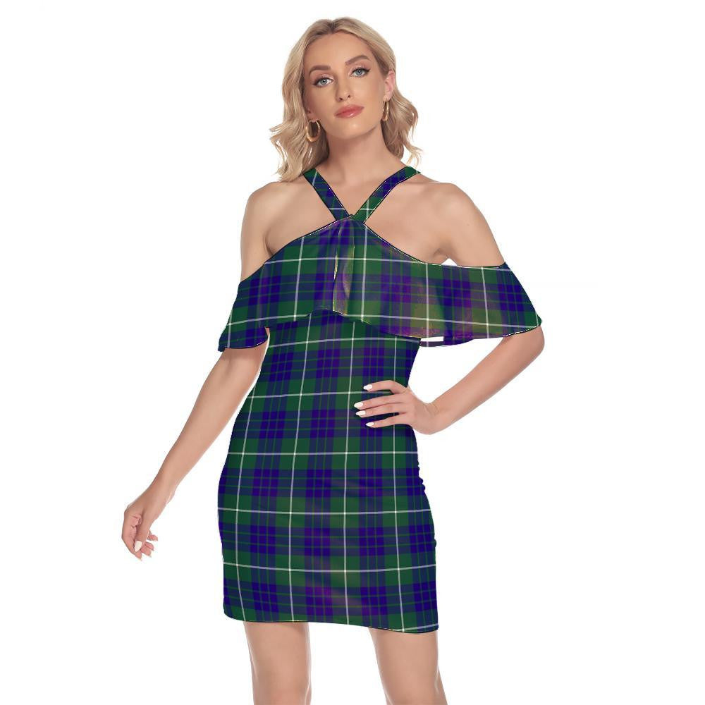 Hamilton Hunting Modern Tartan Classic Shoulder Cami Dress