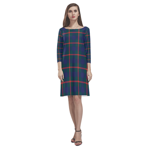 Agnew Modern Tartan Classic Round Neck Dress