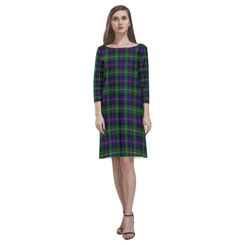 Malcolm Modern Tartan Classic Round Neck Dress