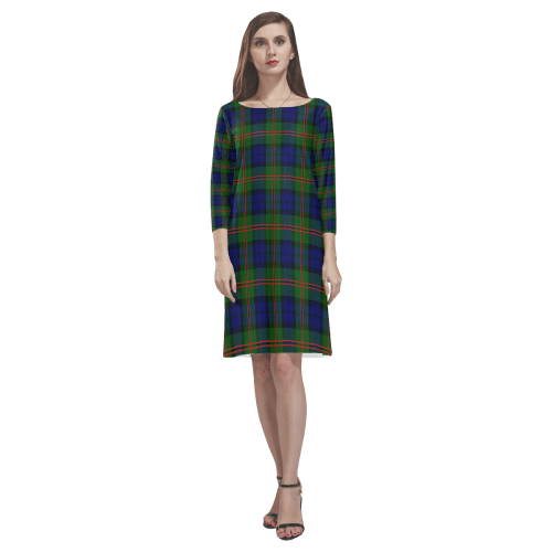 Dundas Modern 02 Tartan Classic Round Neck Dress