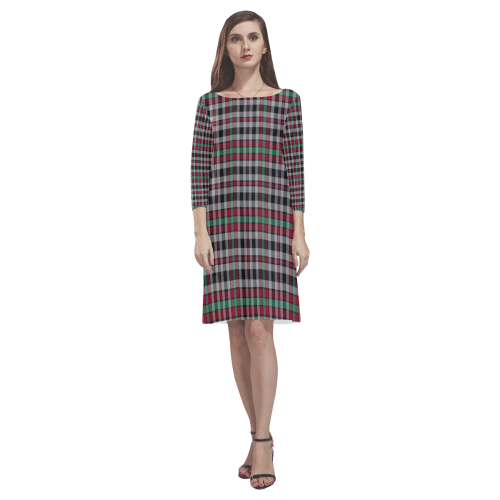 Borthwick Ancient Tartan Classic Round Neck Dress