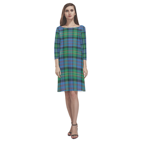 Bowie Ancient Tartan Classic Round Neck Dress