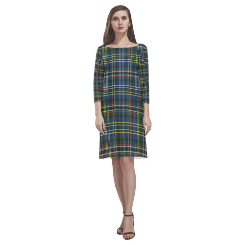 Scott Green Modern Tartan Classic Round Neck Dress