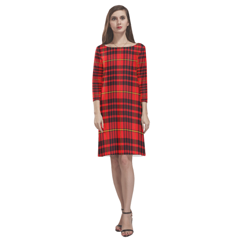 Macian Tartan Classic Round Neck Dress