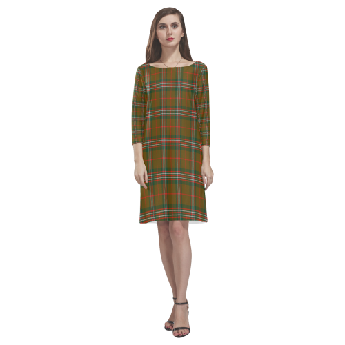 Scott Brown Modern Tartan Classic Round Neck Dress