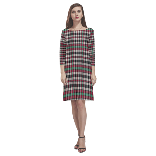 Borthwick Dress Ancient Tartan Classic Round Neck Dress