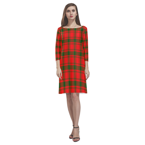 Macquarrie Modern Tartan Classic Round Neck Dress