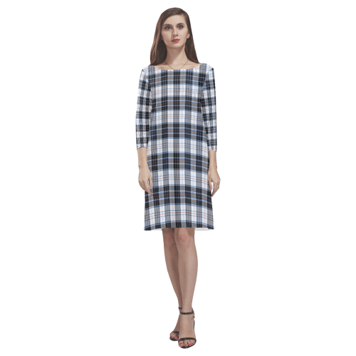 Macrae Dress Modern Tartan Classic Round Neck Dress