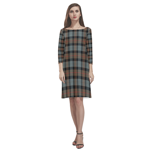 Gunn Weathered Tartan Classic Round Neck Dress